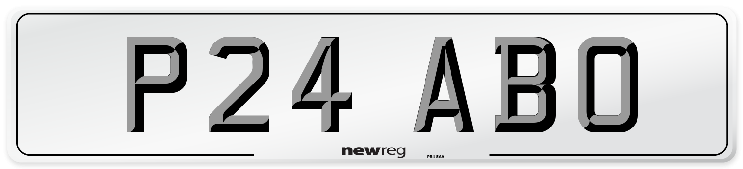 P24 ABO Number Plate from New Reg